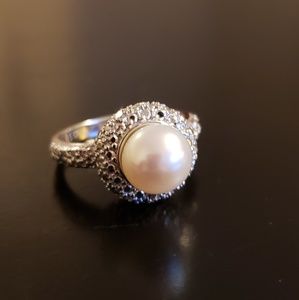 💕Sterling White Pearl  Ring